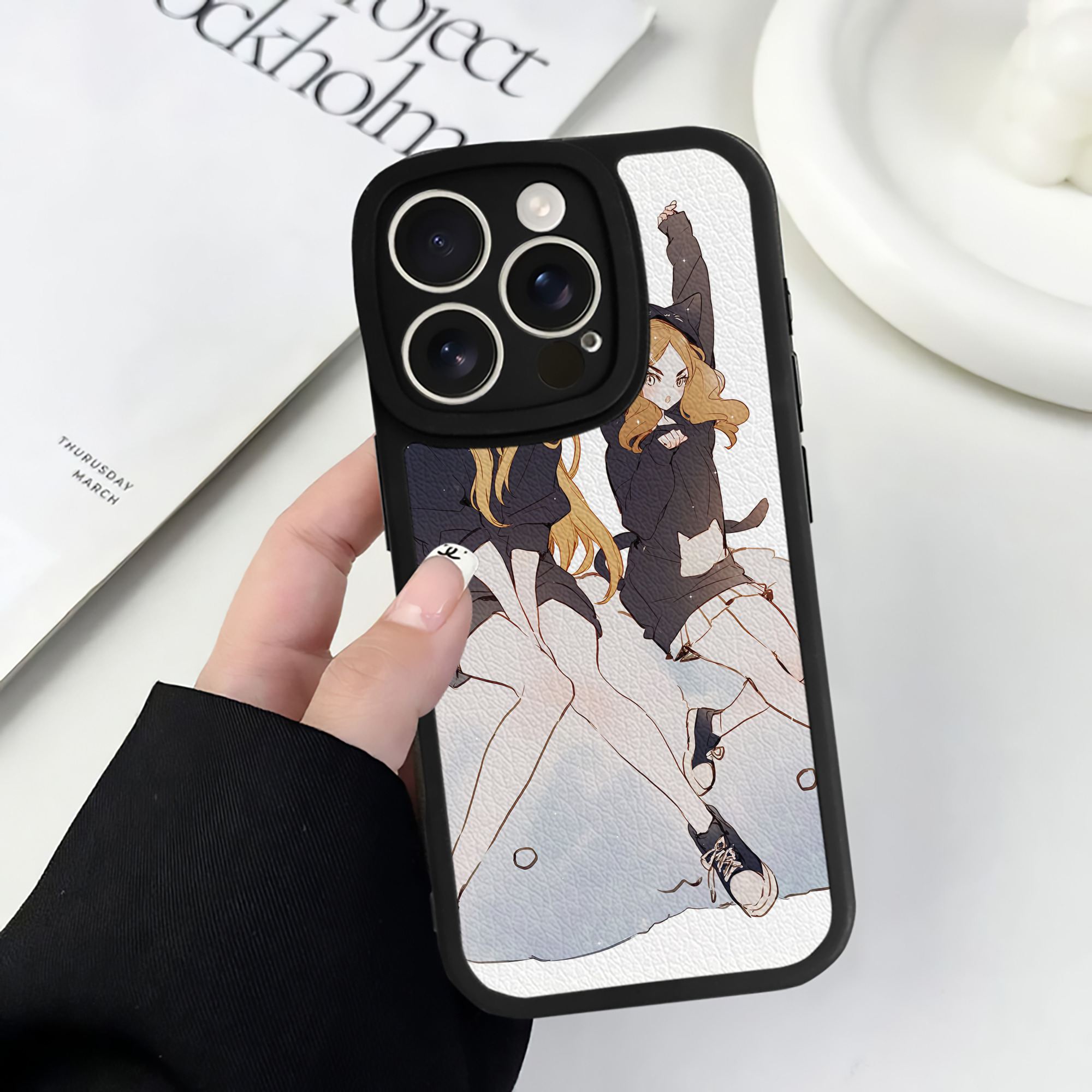 （画像用） ハイキュー!! Haikyu!! 【iPhone 16シリーズ対応】シリコンスマホケース（レザー調） 材質：シリコン